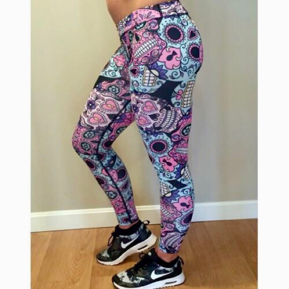 Sugar Skull Workout Leggings